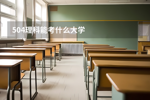 504理科能考什么大学