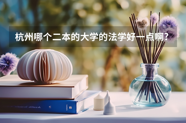 杭州哪个二本的大学的法学好一点啊?