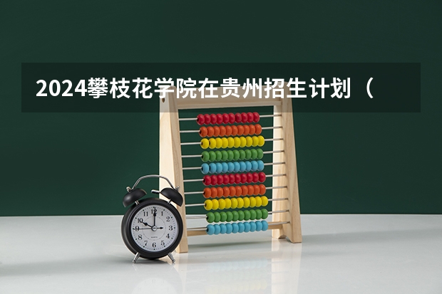 2024攀枝花学院在贵州招生计划（招生人数）