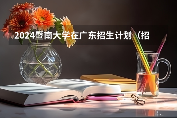 2024暨南大学在广东招生计划（招生人数）