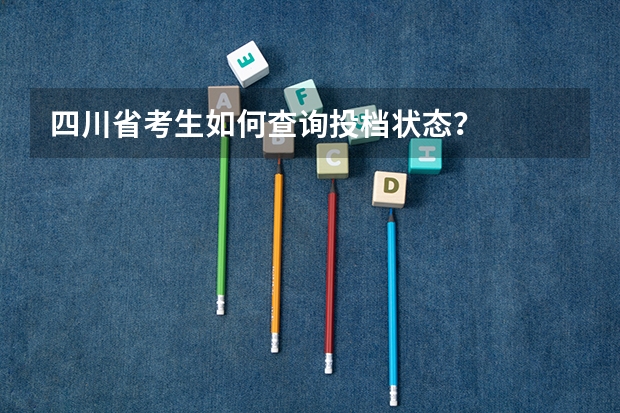 四川省考生如何查询投档状态？