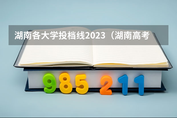 湖南各大学投档线2023（湖南高考投档线）