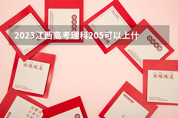 2023江西高考理科205可以上什么大学