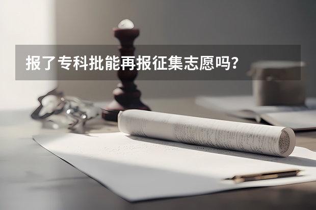 报了专科批能再报征集志愿吗？