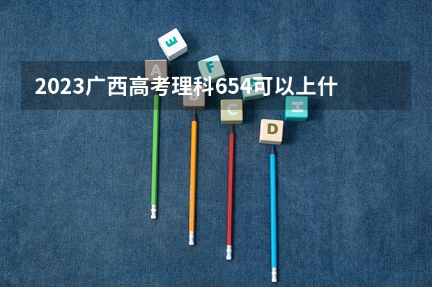 2023广西高考理科654可以上什么大学