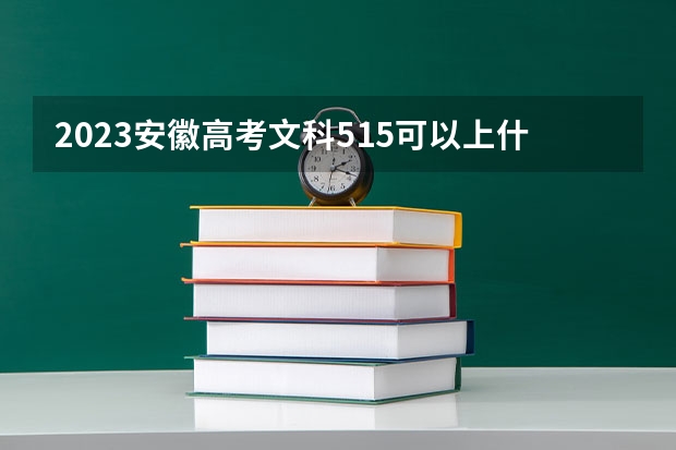 2023安徽高考文科515可以上什么大学