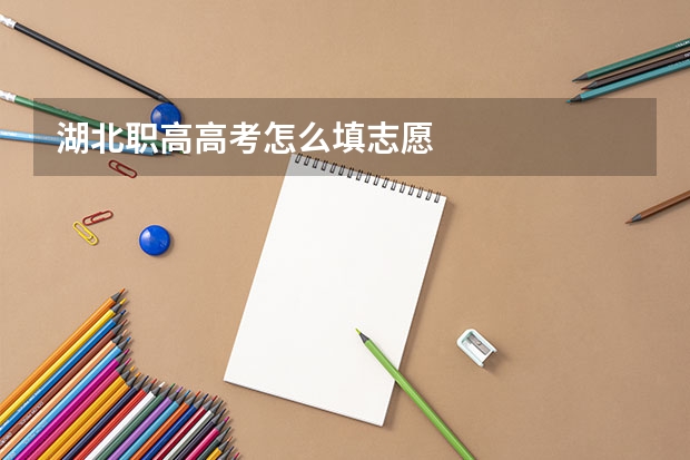 湖北职高高考怎么填志愿