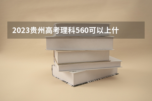 2023贵州高考理科560可以上什么大学