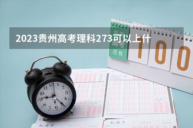 2023贵州高考理科273可以上什么大学