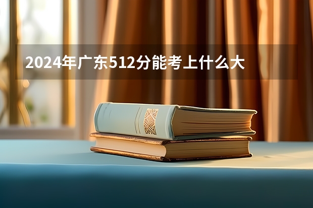 2024年广东512分能考上什么大学?