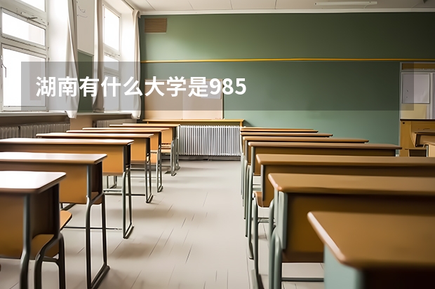 湖南有什么大学是985