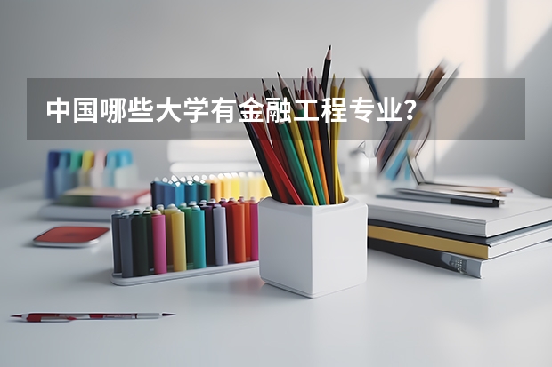 中国哪些大学有金融工程专业？