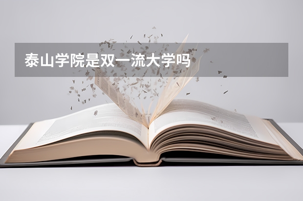 泰山学院是双一流大学吗