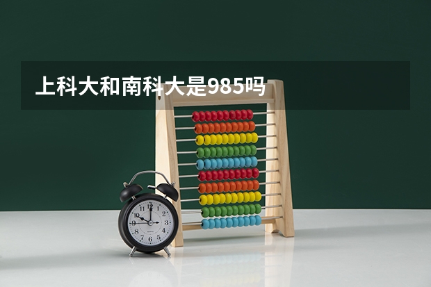 上科大和南科大是985吗