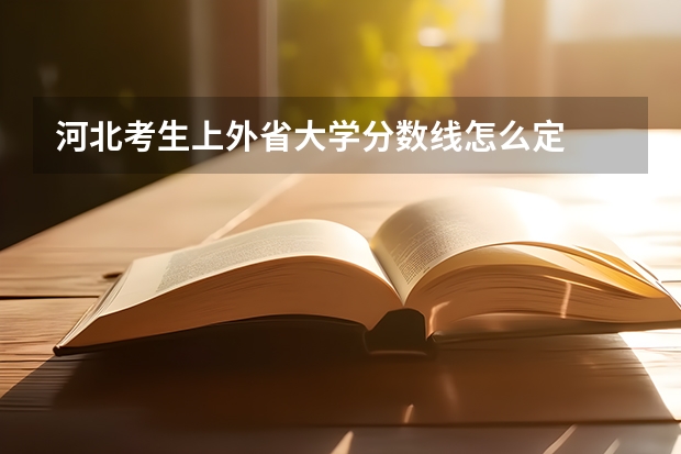 河北考生上外省大学分数线怎么定