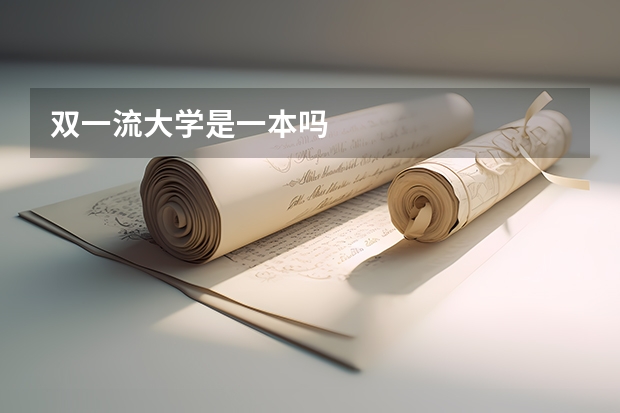 双一流大学是一本吗