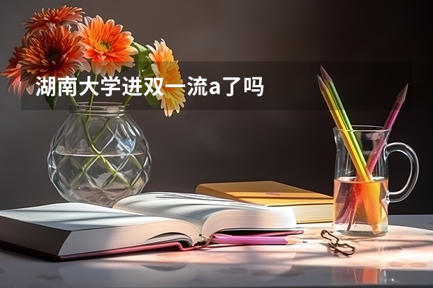 湖南大学进双一流a了吗