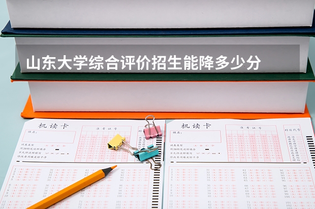 山东大学综合评价招生能降多少分