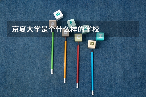 京夏大学是个什么样的学校