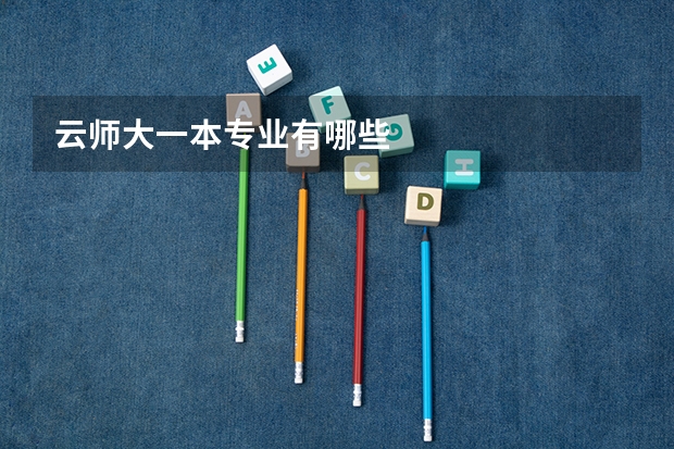 云师大一本专业有哪些