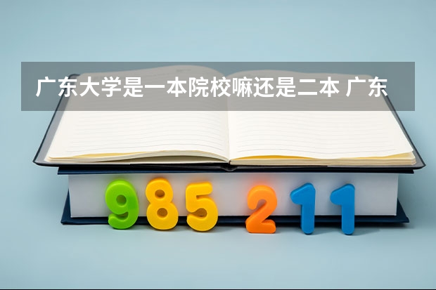 广东大学是一本院校嘛还是二本 广东理工大学是一本还是二本