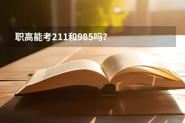 职高能考211和985吗？