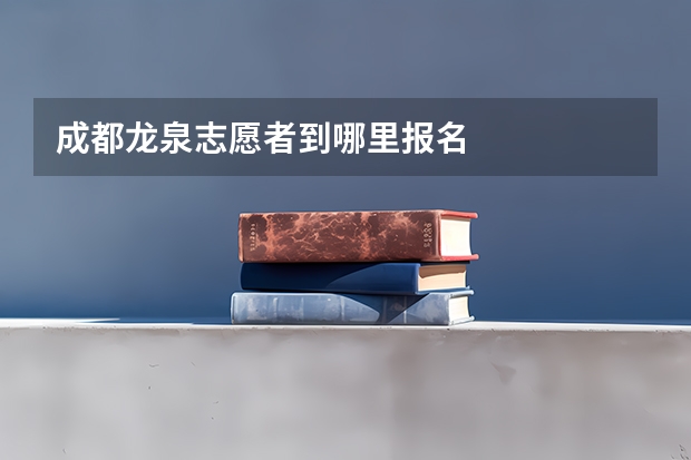 成都龙泉志愿者到哪里报名
