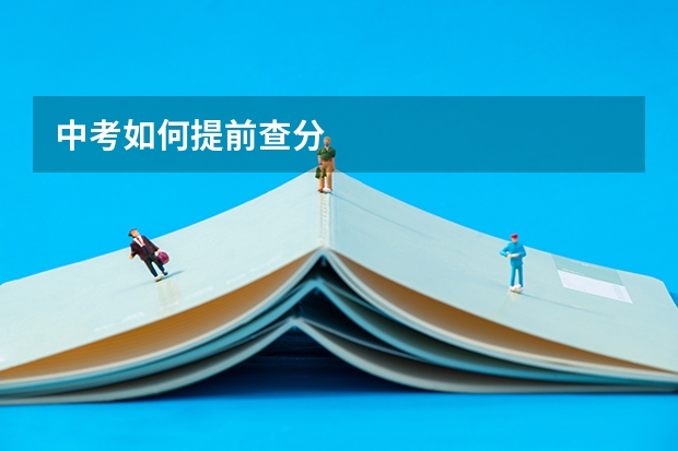 中考如何提前查分