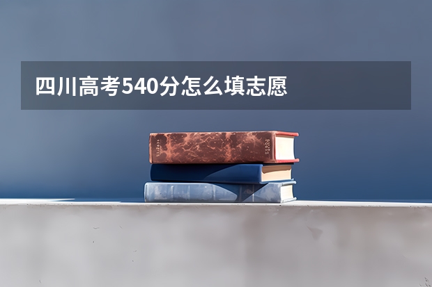 四川高考540分怎么填志愿