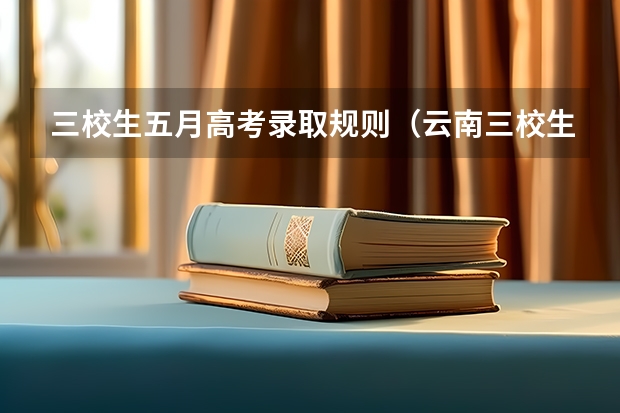 三校生五月高考录取规则（云南三校生2025政策）