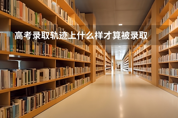 高考录取轨迹上什么样才算被录取