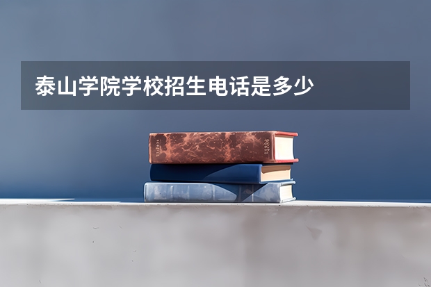 泰山学院学校招生电话是多少