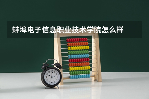蚌埠电子信息职业技术学院怎么样