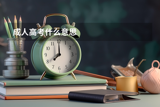 成人高考什么意思