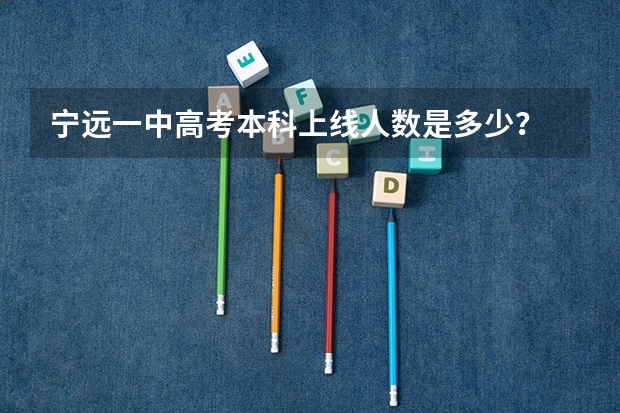 宁远一中高考本科上线人数是多少？