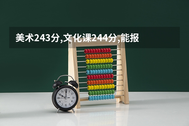 美术243分,文化课244分,能报什么大学
