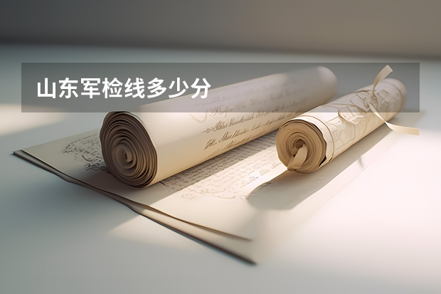 山东军检线多少分