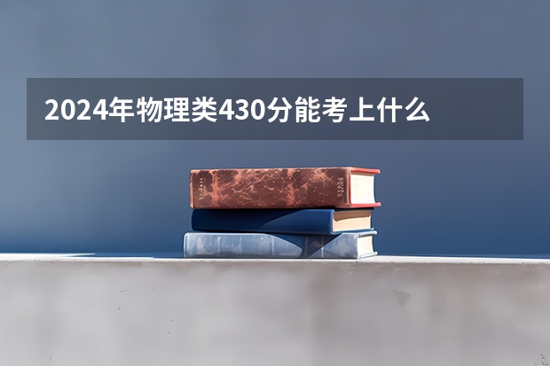 2024年物理类430分能考上什么大学?