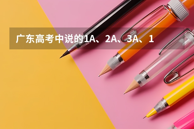广东高考中说的1A、2A、3A、1B、2B、3B是怎么划分分数的