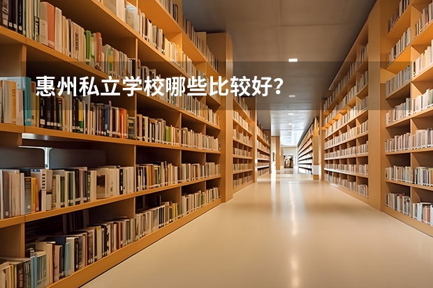 惠州私立学校哪些比较好？