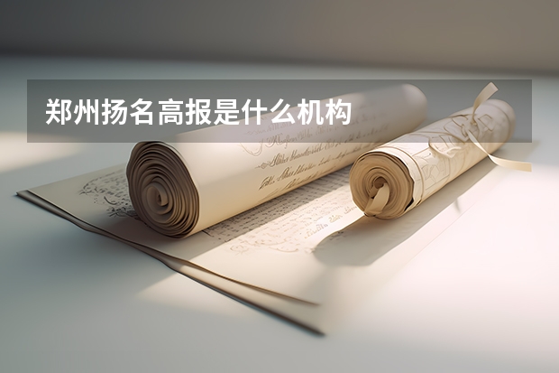 郑州扬名高报是什么机构