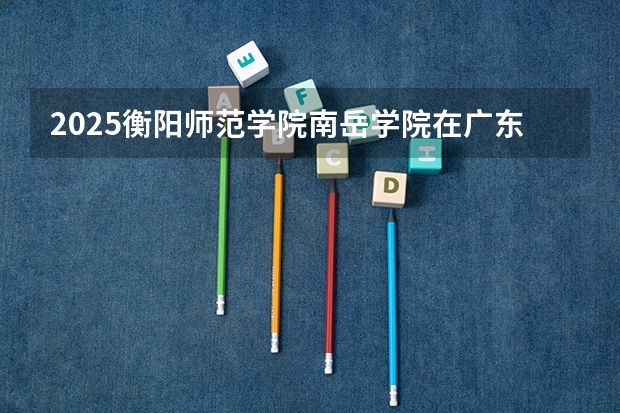 2025衡阳师范学院南岳学院在广东招生计划（招生人数）