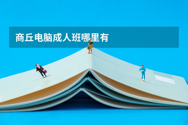 商丘电脑成人班哪里有