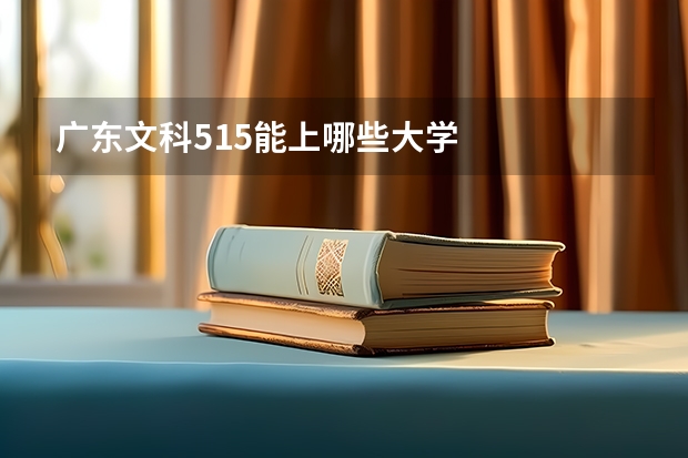 广东文科515能上哪些大学