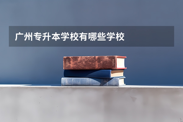 广州专升本学校有哪些学校