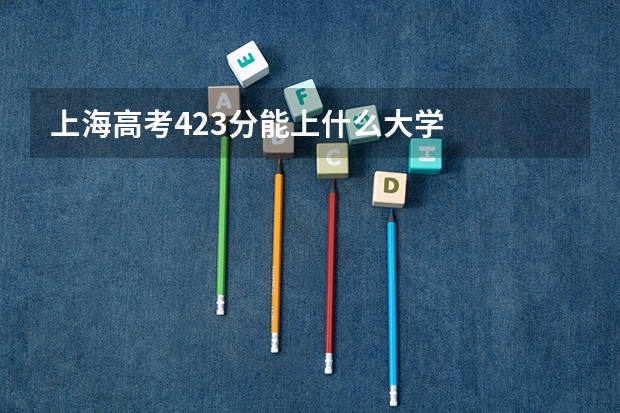 上海高考423分能上什么大学