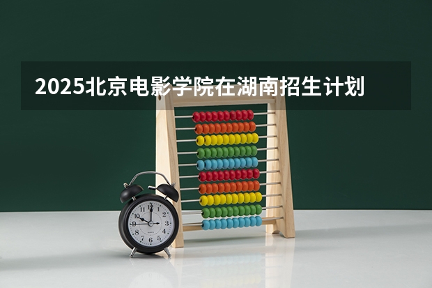 2025北京电影学院在湖南招生计划（招生人数）