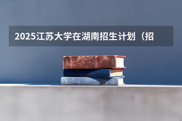 2025江苏大学在湖南招生计划（招生人数）