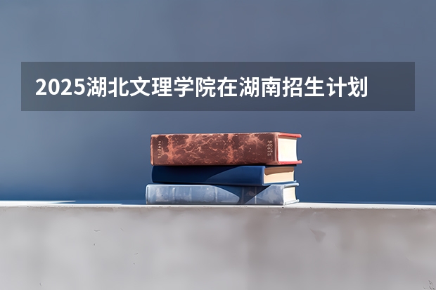 2025湖北文理学院在湖南招生计划（招生人数）