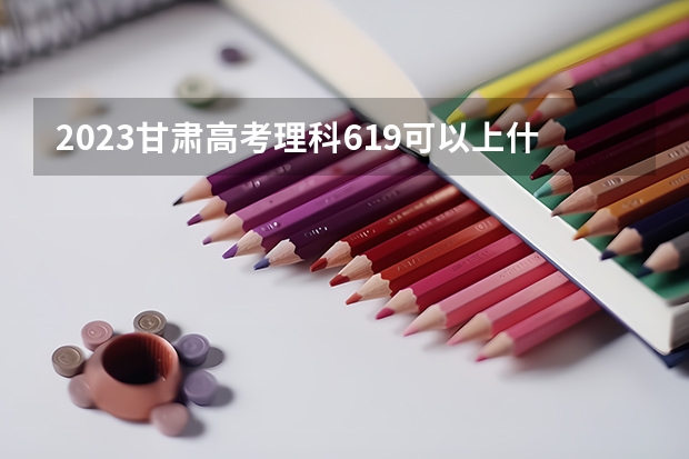 2023甘肃高考理科619可以上什么大学